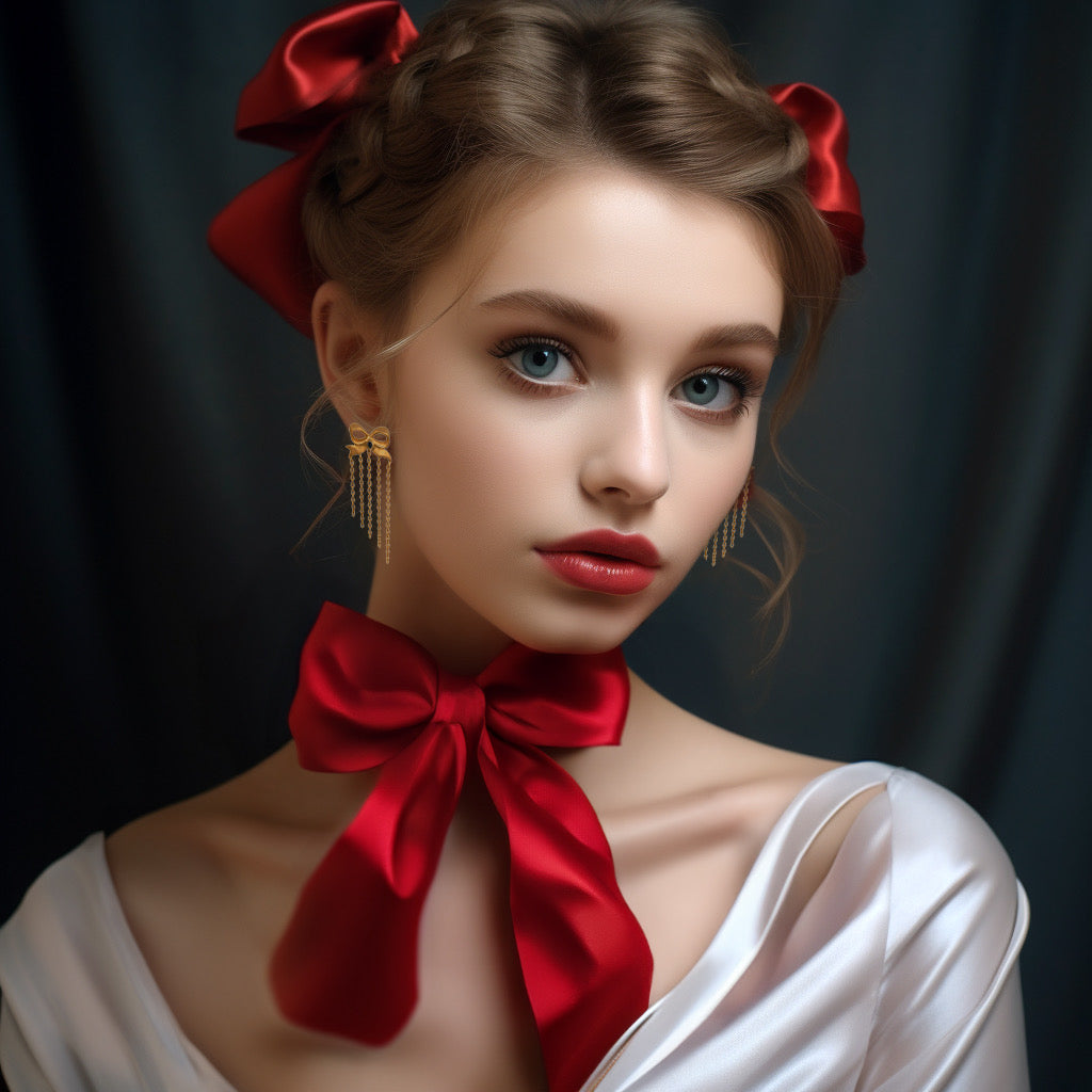 Ingenue Bow Studs - Best Selling 18K Gold Tsavorite Garnet Bow Earrings