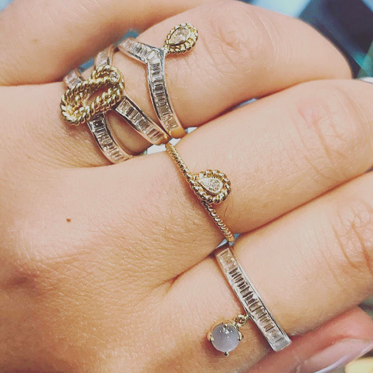 Star of the Sea Ring - Sterling Silver & 18K Gold Moonceros Collection Ring