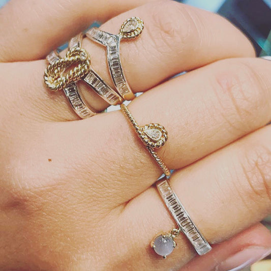 Star of the Sea Ring - Sterling Silver & 18K Gold Moonceros Collection Ring