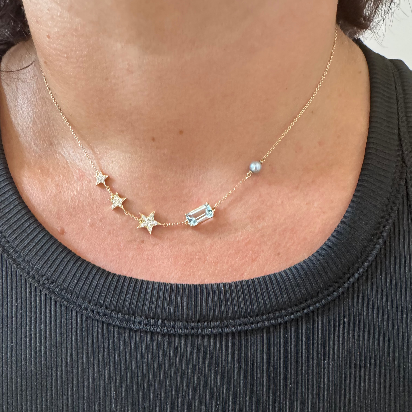 Interstellar Aquamarine Necklace