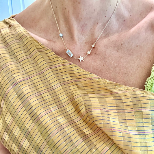 Interstellar Aquamarine Necklace