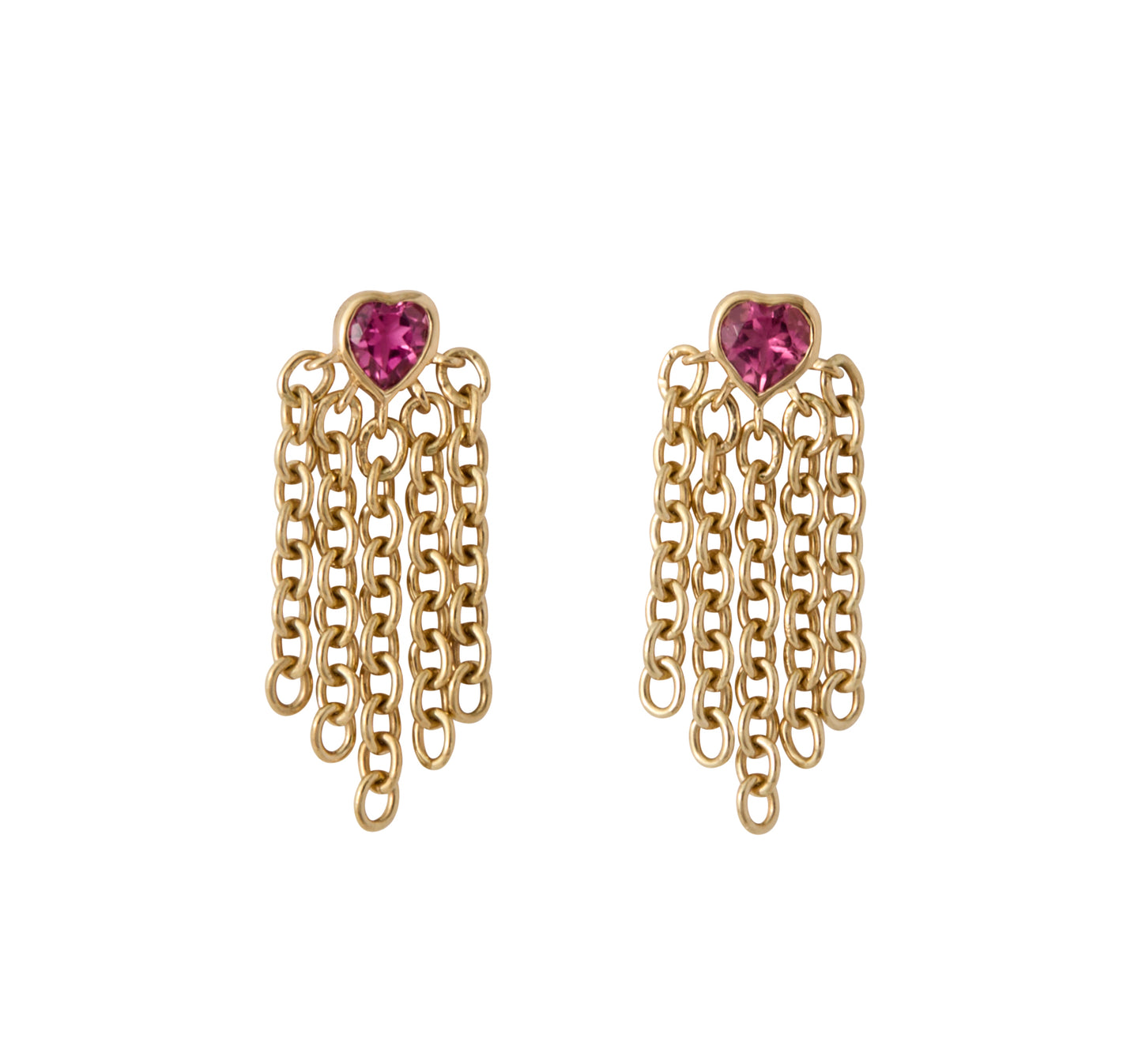 Rails Series Journey Tourmaline Heart Studs.
