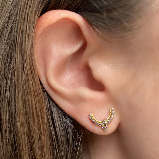Diadem Duchess Studs - 18K Gold Tsavorite Diadem Collection Stud Earrings