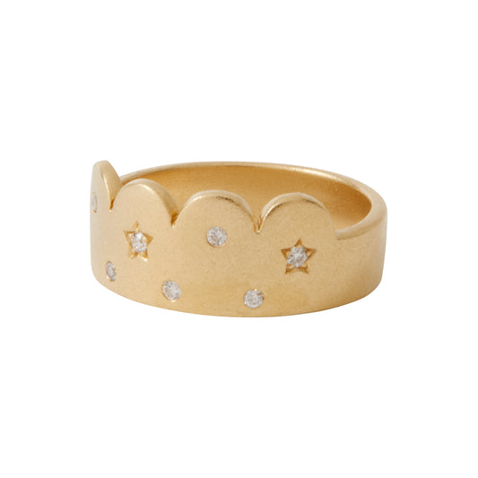 Lyra Ring - 18K Gold Celestial Diamond Ring