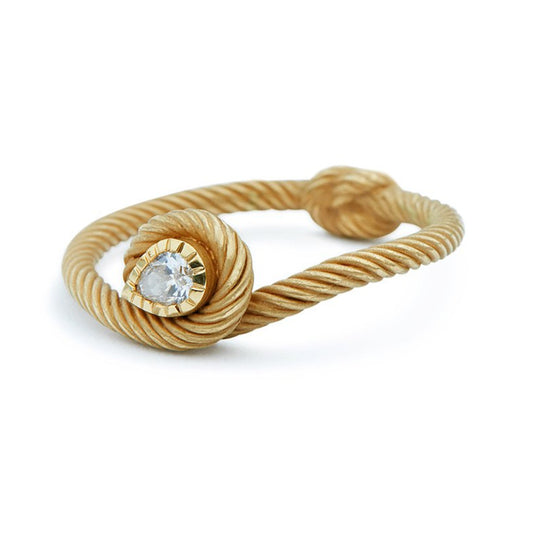 Vessel Ring - 18K Gold Diamond Lover’s Knot Ring