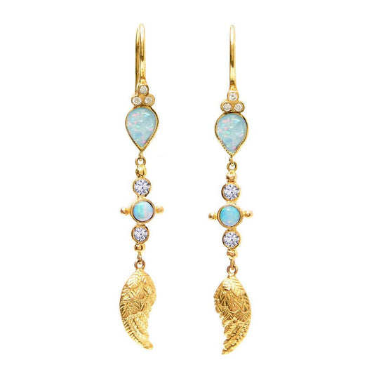 Opal & Diamond Wingpala Earrings