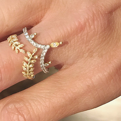 Bits Band - 18K Gold Pavé Diamond Stackable Band Ring