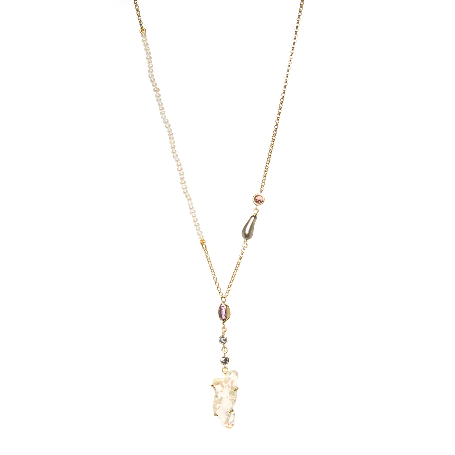 Fairydusted Mexican Crystal Opal Necklace