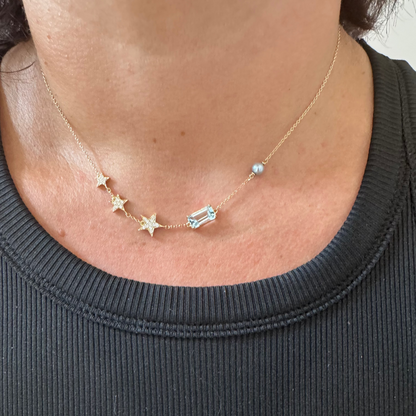 Interstellar Aquamarine Necklace
