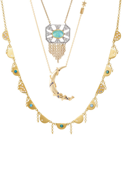 Layerable Chantal Cosmic Collar Scalloped Necklace