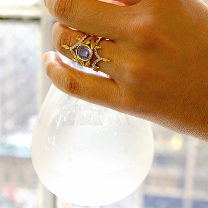 Bits Band - 18K Gold Pavé Diamond Stackable Band Ring