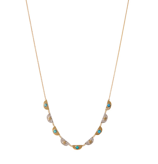 Pave diamond and gold necklace